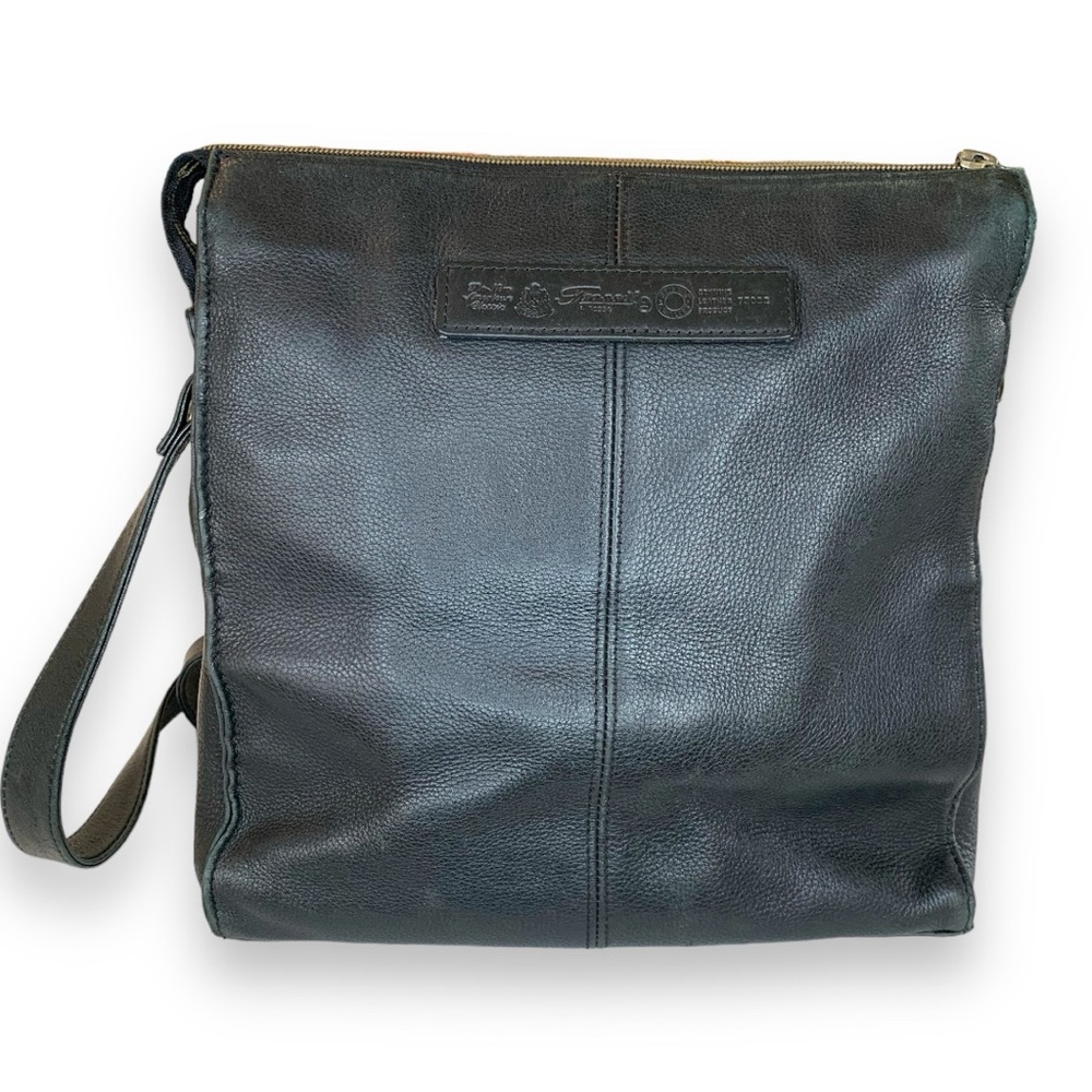 FOSSIL BLACK VINTAGE PEBBLED LEATHER CROSSBODY BAG - Picture 2 of 8
